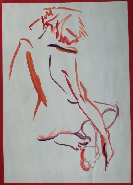 croquis tegning, kunstner Xenia Michaelsen