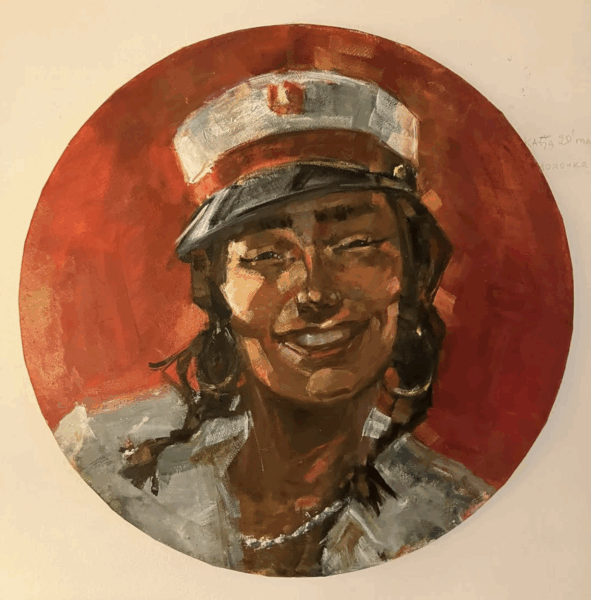 studenterportræt maleri af dansk portrætmaler Xenia Michaelsen