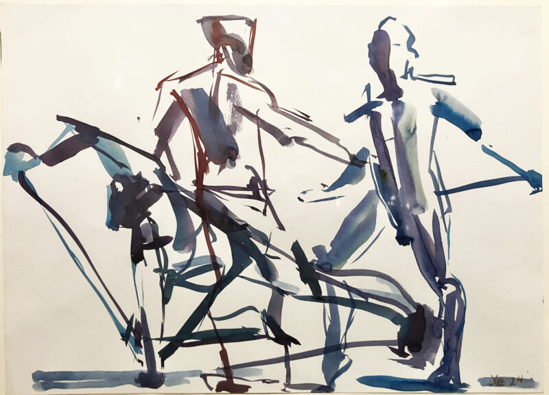 Croquis 3 mand kunstner Xenia Michaelsen