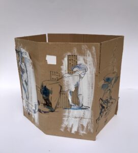 croquis-pap-skærm croquis på pap kunstner Xenia Michaelsen