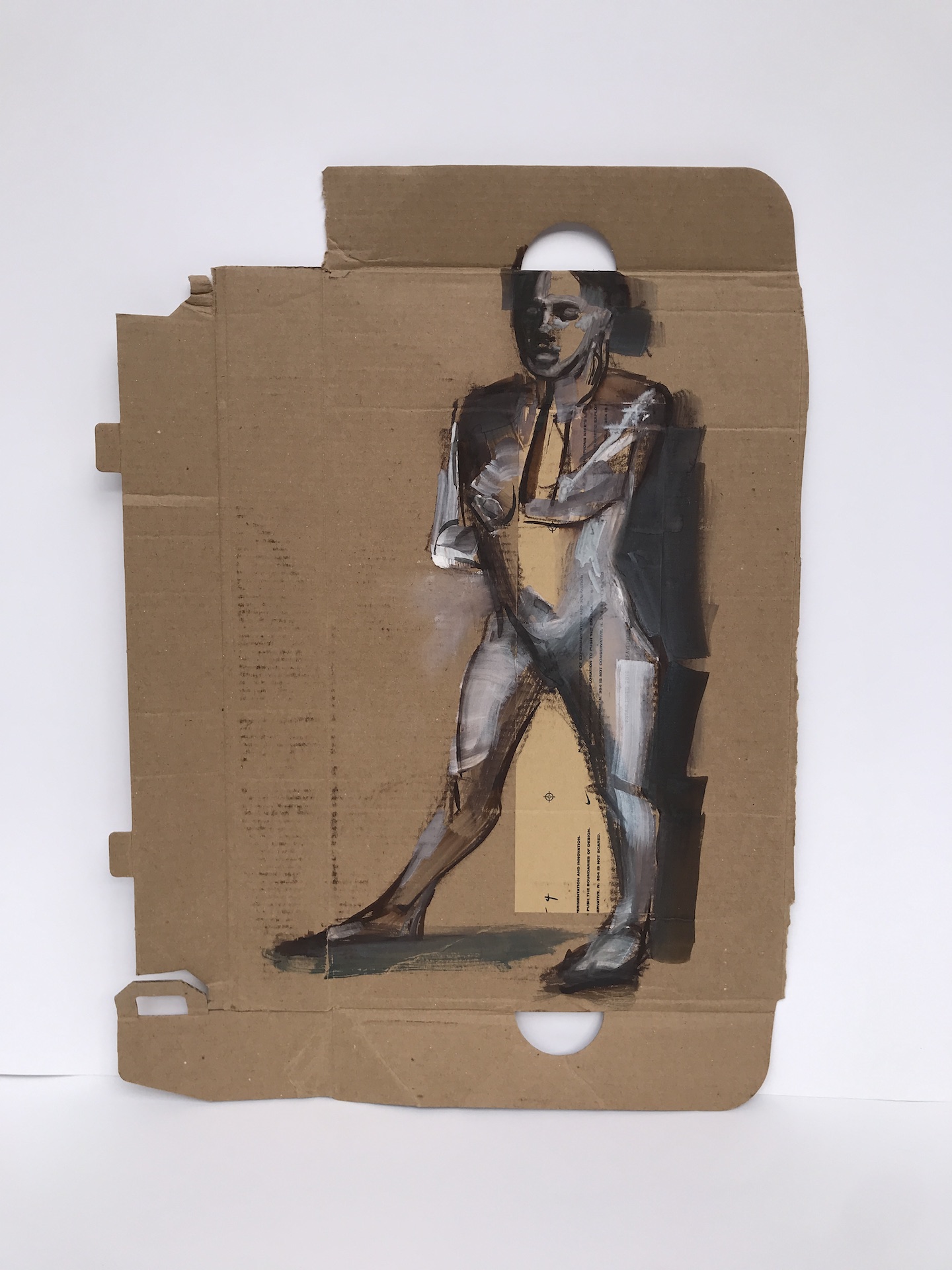 croquis på pap kunstner Xenia Michaelsen