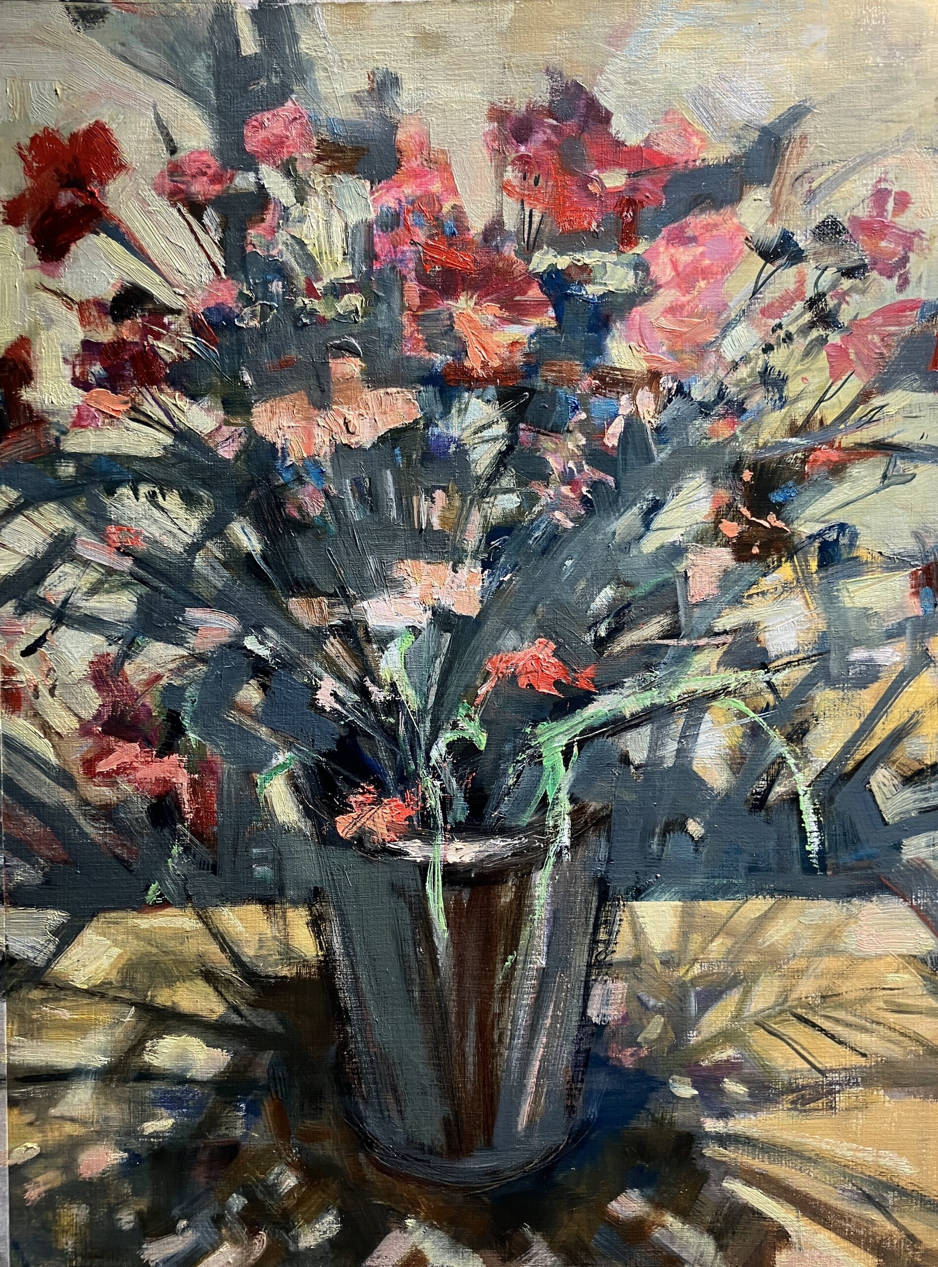 blomstermaleri blomster maleri af kunstner xenia michaelsen