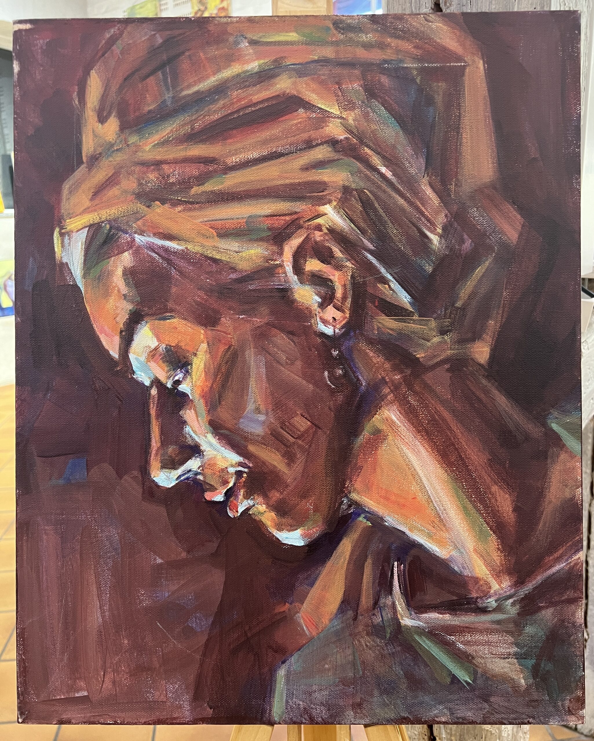 Stræben efter det blå lys portrætmaleri af portrætmaler Xenia Michaelsen